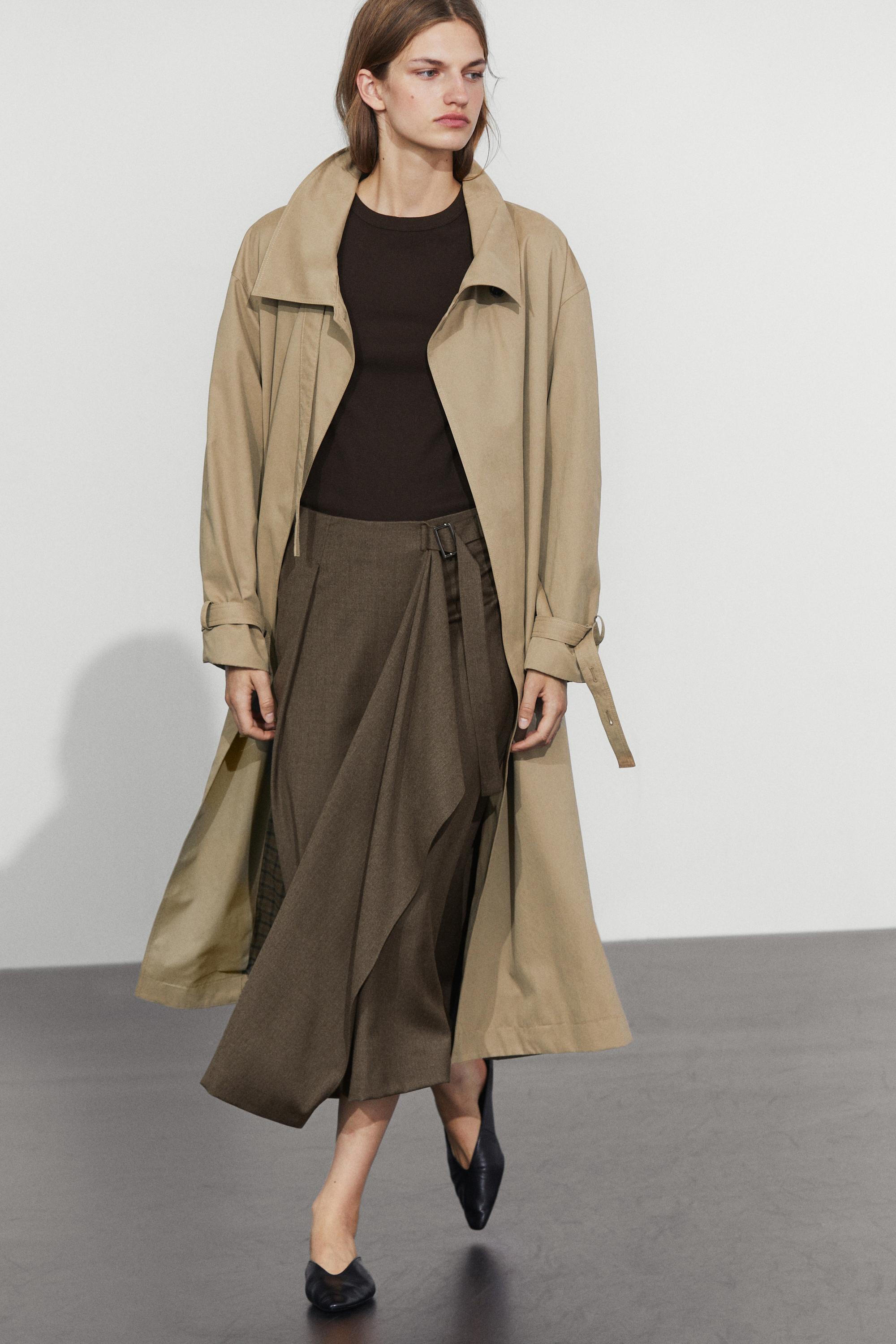 Jupe midi détail boucle